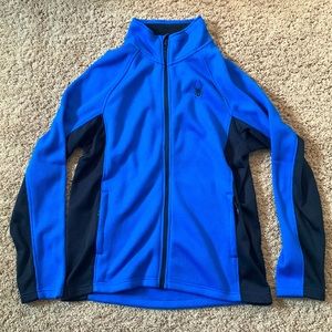 Spyder Blue/Black Zip-up Sweatshirt - Mens